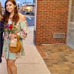 Plum Pretty Sugar Floral Off-Shoulder Mini Dress